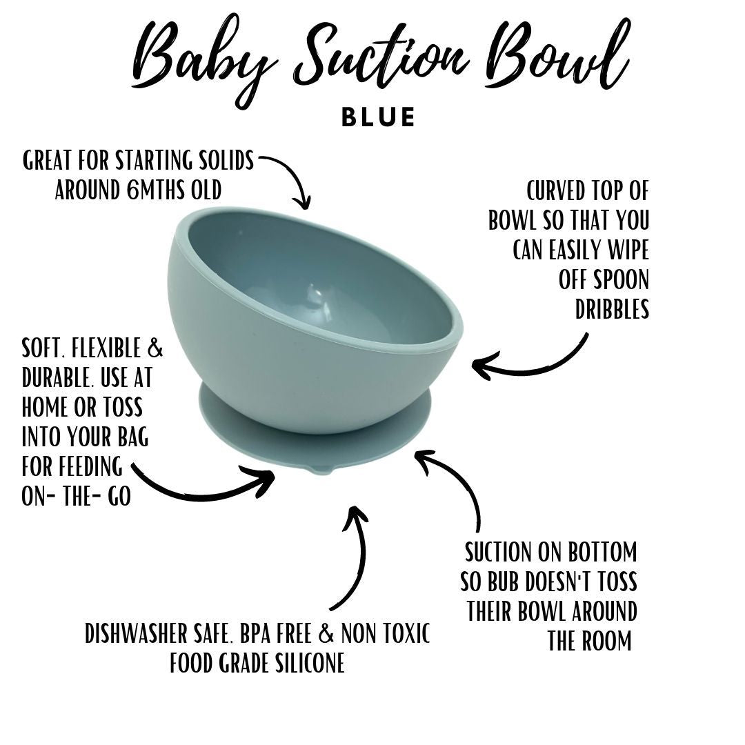 Little Mashies Sucky Bowl - Dusty Blue - Little Mashies - 3 - Baby & Kids - ThePharmacy